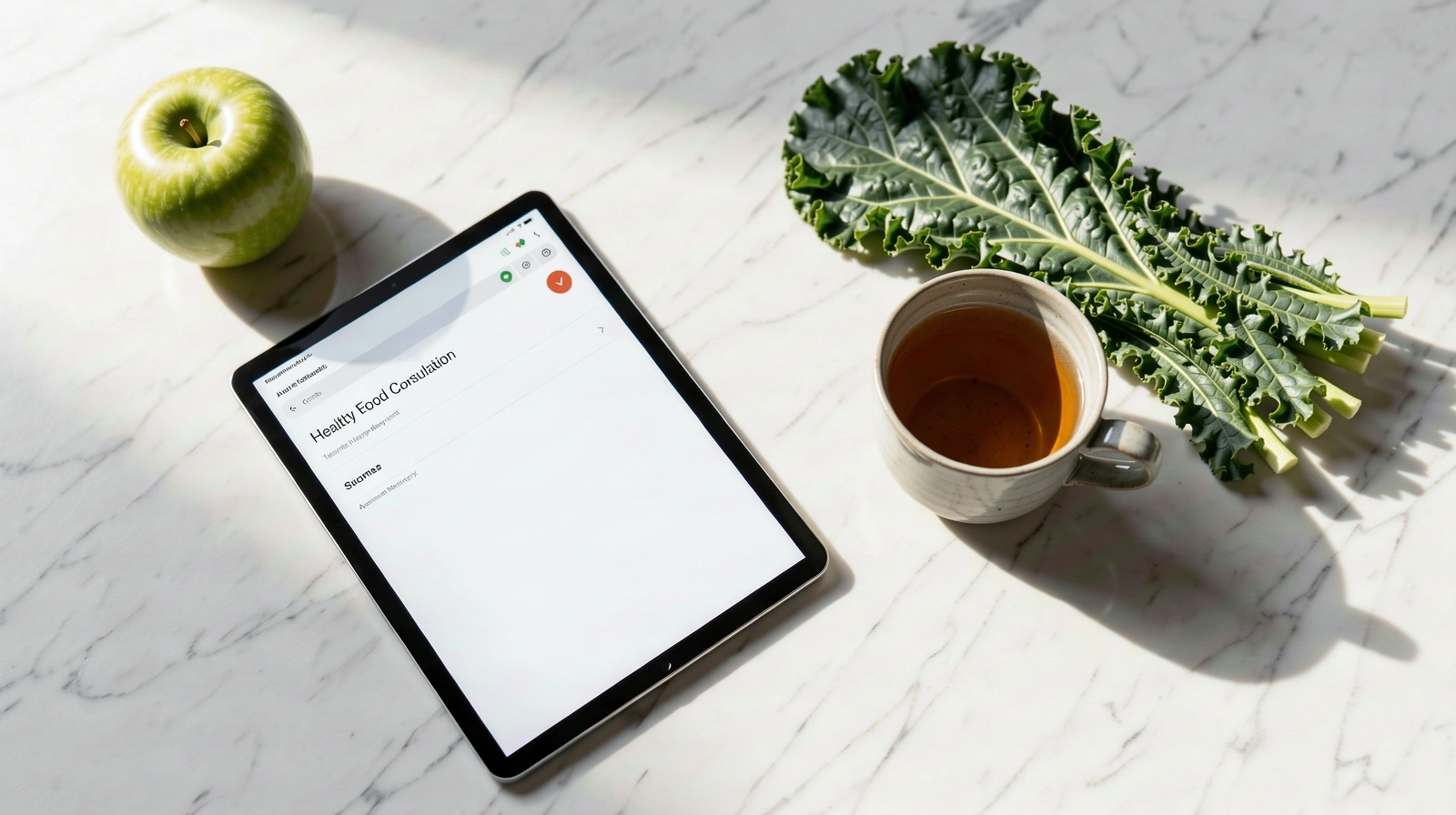 Hell gestaltetes Beratungsstudio für Ernährungsharmonie